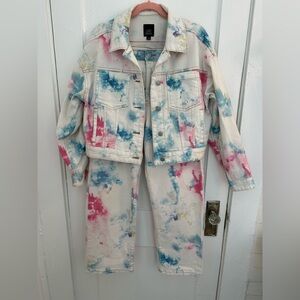 Wild Fable Multicolor Tie-Dye Jean Jacket